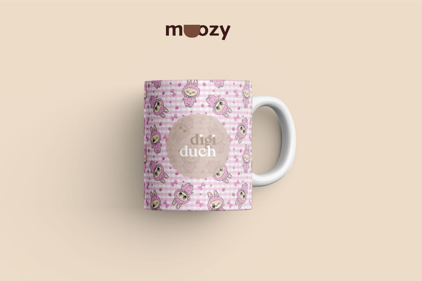 Lububo Bunny pattern Character Ceramic Mug – Limited Edition